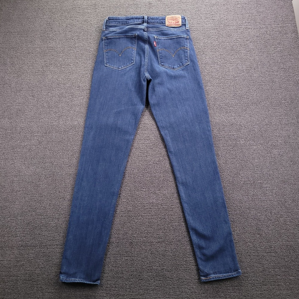 LEVIS 721 Jeans Size 27 High Rise Skinny Medium Wash Stretch Denim 26x28
